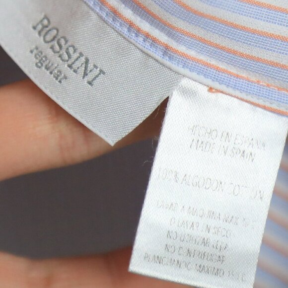 Ermenegildo Zegna Pin Stripe Shirt | Vintage Luxury High End Designer Size 43/17 - Picture 6 of 7